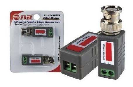 2 Balun Pasivo Bnc Para Camaras Vigilancia Cctv Hasta 600 Mt 1