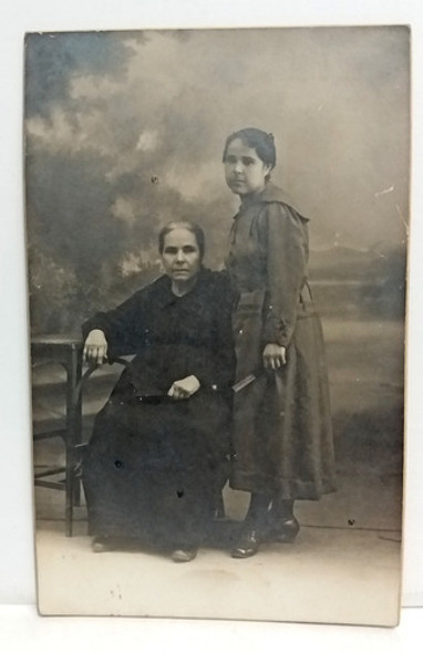 Antigua Foto Postal 13x8cm J. Alonso Barcelona Mujeres 1900s 0