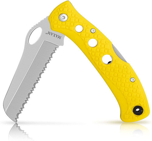Cuchillo/navaja Plegable 5''/de Agua Salada/amarilla 0