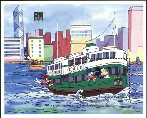 1994 Disney- Mickey Donald - Antigua Barbuda (bloque) Mint 0