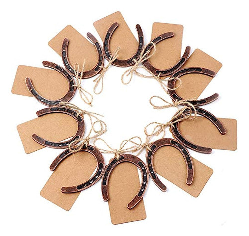 Ourwarm 10 Piezas Buena Suerte Herradura Con Kraft Etiquetas 0