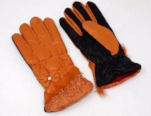 Guantes Para Dama 16724c Marrón Dimensión: 24 Cm De Largo 0
