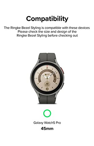 Bisel Ringke Para Samsung Galaxy Watch 5 Pro 45mm (negro) 1