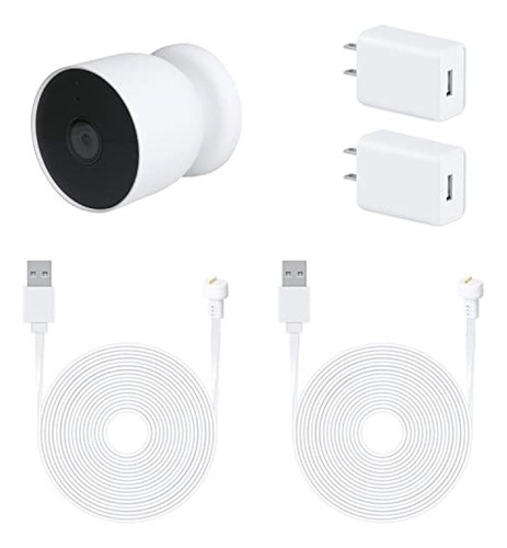 Paquete De 2 Adaptadores De Corriente Para Google Nest Cam ( 0