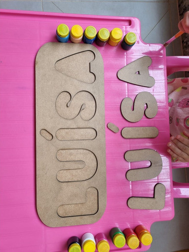 Quebra-cabeça Educativo Em Mdf Cru Personalizado Com O Nome. 1