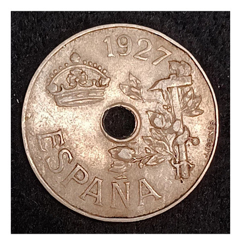 España 25 Céntimos 1927 Muy Bueno Km 742 1
