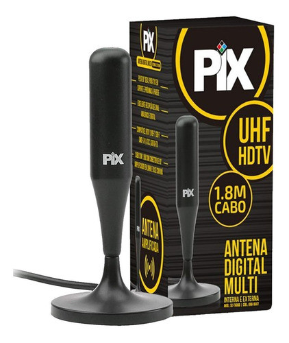 Antena Digital Interna Uhf/vhf C/5 Metros De Cabo - Kit C/12 0