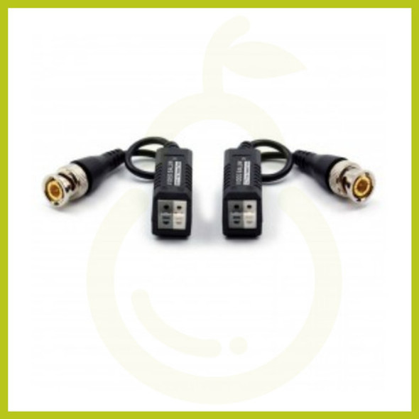Pack Par Balun Pasivo Conector Bornera Presion Bnc Utp Cctv 1