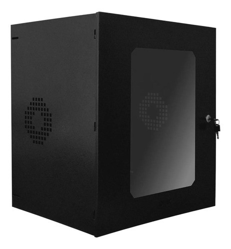 Mini Rack De Parede 12u Com Visor Acrílico Preto - Jlprotec 0