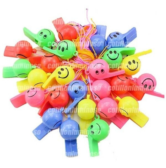 12 Silbatos Emoji Surtido Carnaval Carioca Collar Cotillon 1 12 Silbatos Emoji Surtido Carnaval Carioca Collar Cotillon 1