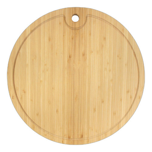 Tabla De Cortar Redonda De Bambu 15 Diametro X 075 Grosor 0