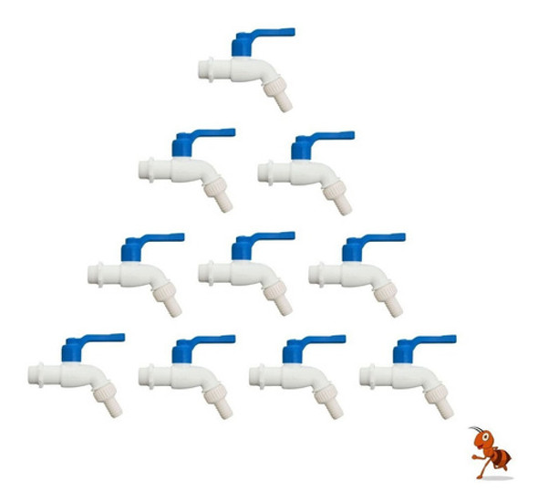 Canilla Esferica Plastica ½  Con Pico Duke - X12 Ud 1