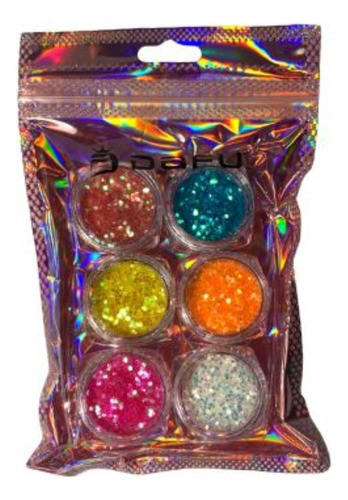 Kit Glitter Neon Açucar Ultrafino Decoração Nail Art  - Dafu 0