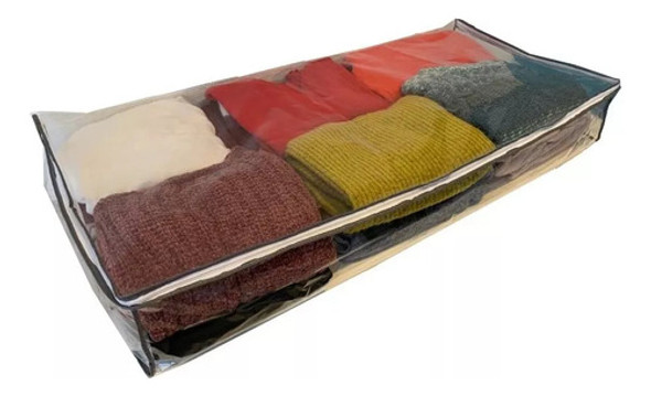 Pack De 6 Bolsas Organizadoras De Ropa Bajo Cama C/cierre 1