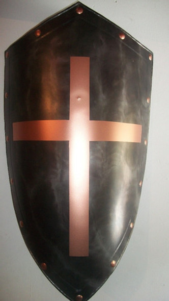 Belíssimo Escudo Medieval Grande 0,60x0,85 Em Aço 1