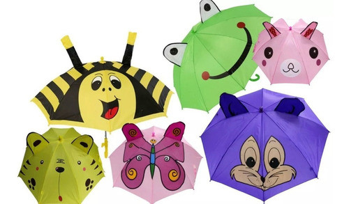 Guarda Chuva Infantil Com Orelhinha E Apito  8 Unidades Kit 0