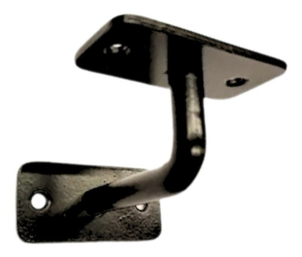 Soporte Pasamano Escalera Rectangular Hierro Negro X 2 U 0