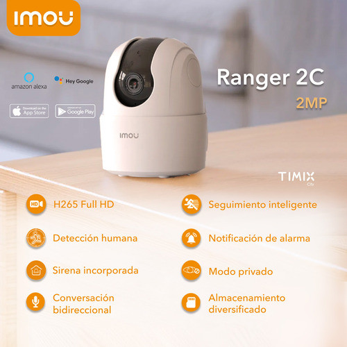 Kitx3 Cámara De Seguridad Imou Ranger 2c Wifi Ip 2mp + 64gb 1