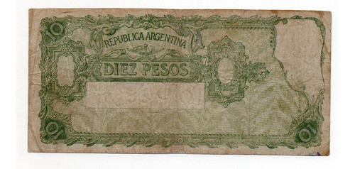 Billete 10 Pesos Moneda Nacional Progreso Bottero 1878 1