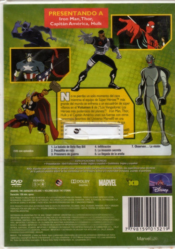 Earth's Mightiest Heroes Avengers Vol.6 Dvd Orig Nvo Sellado 1