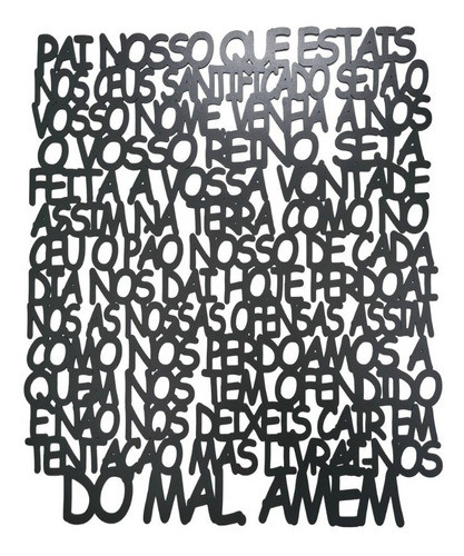 Oração De Parede Em Mdf 60 Cm - Pai-nosso 0