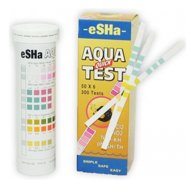Esha Aqua Quick Test 50 Tiras Cl2 No2 No3 Kh Ph Gh/th 0