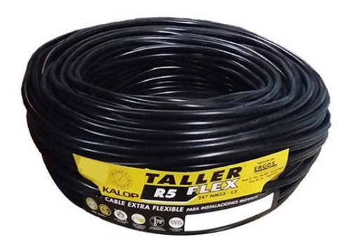 Cable Tipo Taller Kalop 2x2,5 Mm Tpr Rollo X 35mt 1