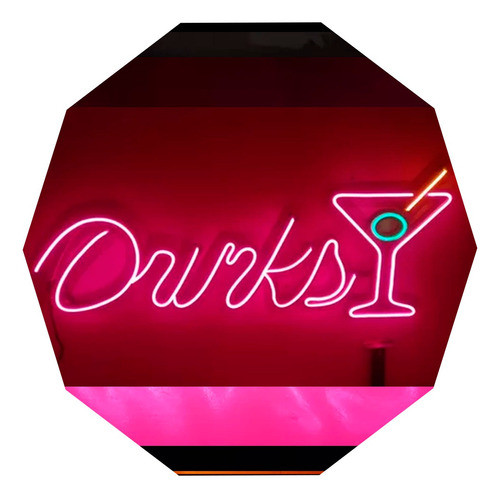 Cartel Neón Led - Drinks + Copa - Bar - Comercios - Deco 0