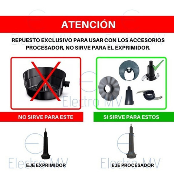 Eje Repuesto Procesadora Philips Hr7630 Hr7632 Hr7615 Hr7636 1
