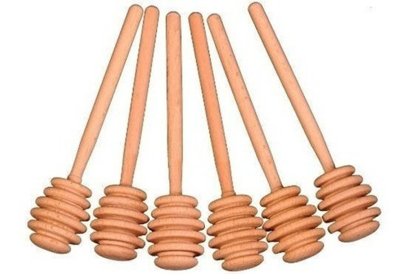 Aficiones Creativas 6 Pulgadas De Madera Honey Dipper Stick 0