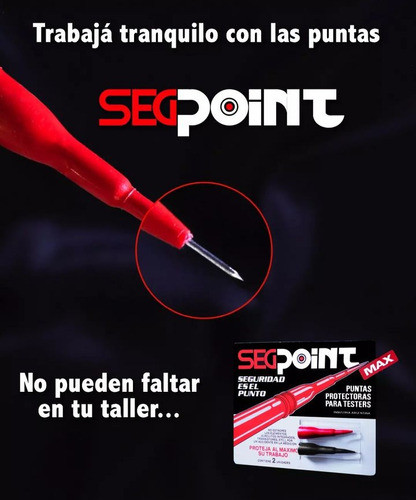 Set 2 Puntas Medición Punta Aguja Para Tester 2mm Segpoint 1