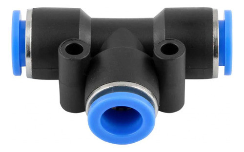 10un - Conexão Pneumática Engate Rápido União Em T (tee) 8mm 1