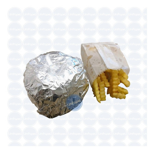 Papel Aluminio Termico 25x35 Cm Ideal Hamburguesas X 100 U. 1