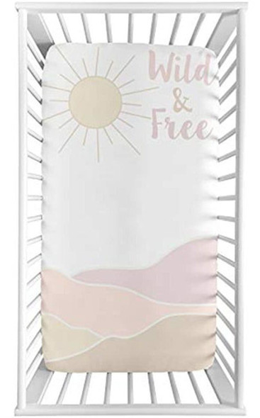 Sweet Jojo Designs Boho Desert Sun Girl Sábana Bajera Ajusta 1