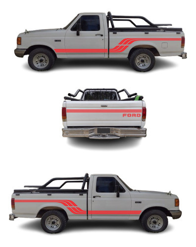 Calcos Franjas Ford F-100 / F 100 Graficas Rojo Sandia 0