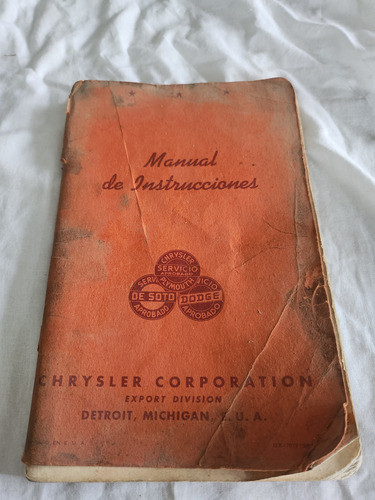 Antiguo Manual Usuario Dodge De Soto Chrysler Plymouth 51/52 0
