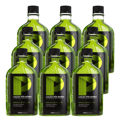 Loção Pós Barba Play Barber 240ml Lemon Combo Com 9 Unidades 0
