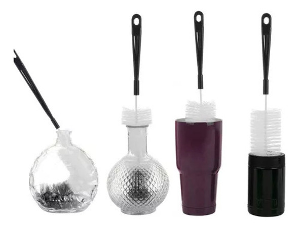 Cepillo De Limpieza Nylon Para Botellas O Vasos Set X 5 Pcs 1