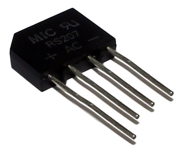 2x Rs207 Puente Rectificador 2a 1000v Pines En Linea 0