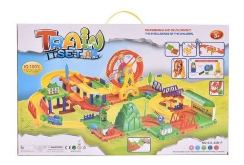 79pcs Ladrillo Plástico Juguetes Electrónicos Bloques Tren W 1