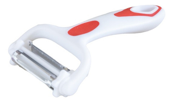 Pelador Multiuso Acero Inoxi. Mango Plastico Rojo // 15cm 0