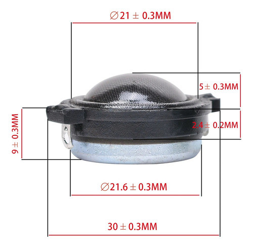 2 X 1 Polegada 30 Mm 8 Ohm 6w Tweeter Dome Film Speakers 16 1