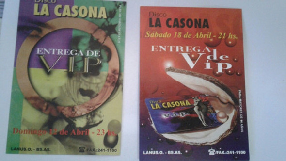2 Entradas De La Casona Disco De Lanús 1998 0