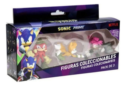 Muñecos Minis De Sonic Sega X3 6cm En Caja Tails Febo 0