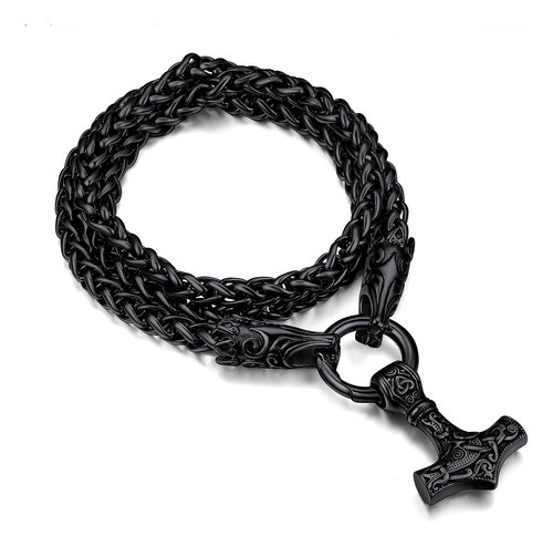 Collar Con Colgante De Martillo De Thor Para Hombre, Joyería 0