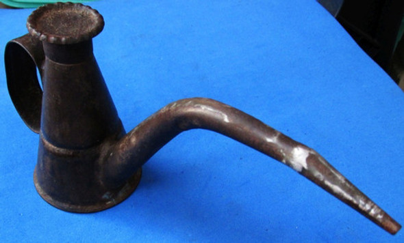 Almotolia Feita Metal Oxidado 10.5x22 Cm Ø 6.5 Cm Século Xix 0