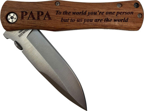 Cuchillo Navaja Plegable Para Regalo Para Padre De Acero 0