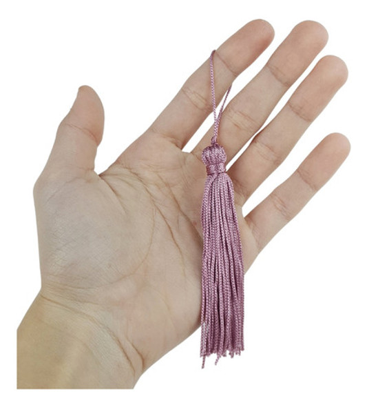 Pingente De Seda Tassel - Franja - Rose Escuro - C/50 Nybc 0