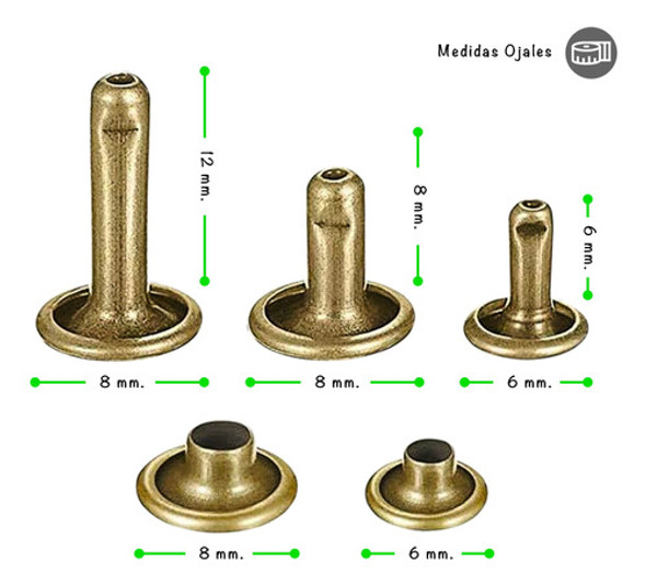 Kit De Remaches De Cuero Para Manualidades Pinza Y Ojales 1