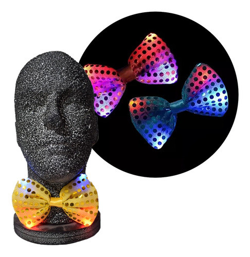Moños Led X 30 Unidad Lentejuelas Cotillon Luminoso 0